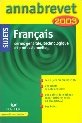 Français sujets 2003