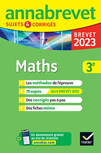 Annales du brevet 2023 Maths (3ème)