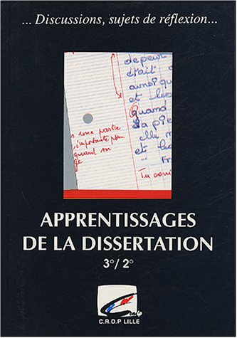 Apprentissage de la dissertation 3°/2°